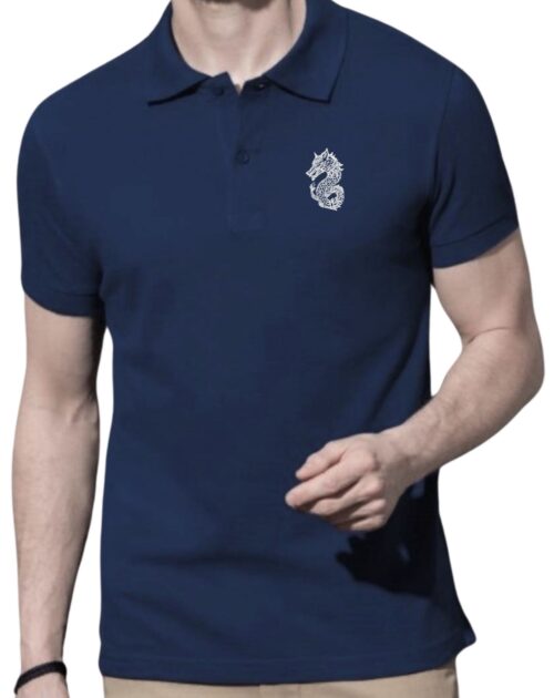 Tricou polo broderie Dracones